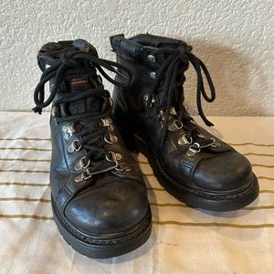 Harley-Davidson Black Leather Moto Boots